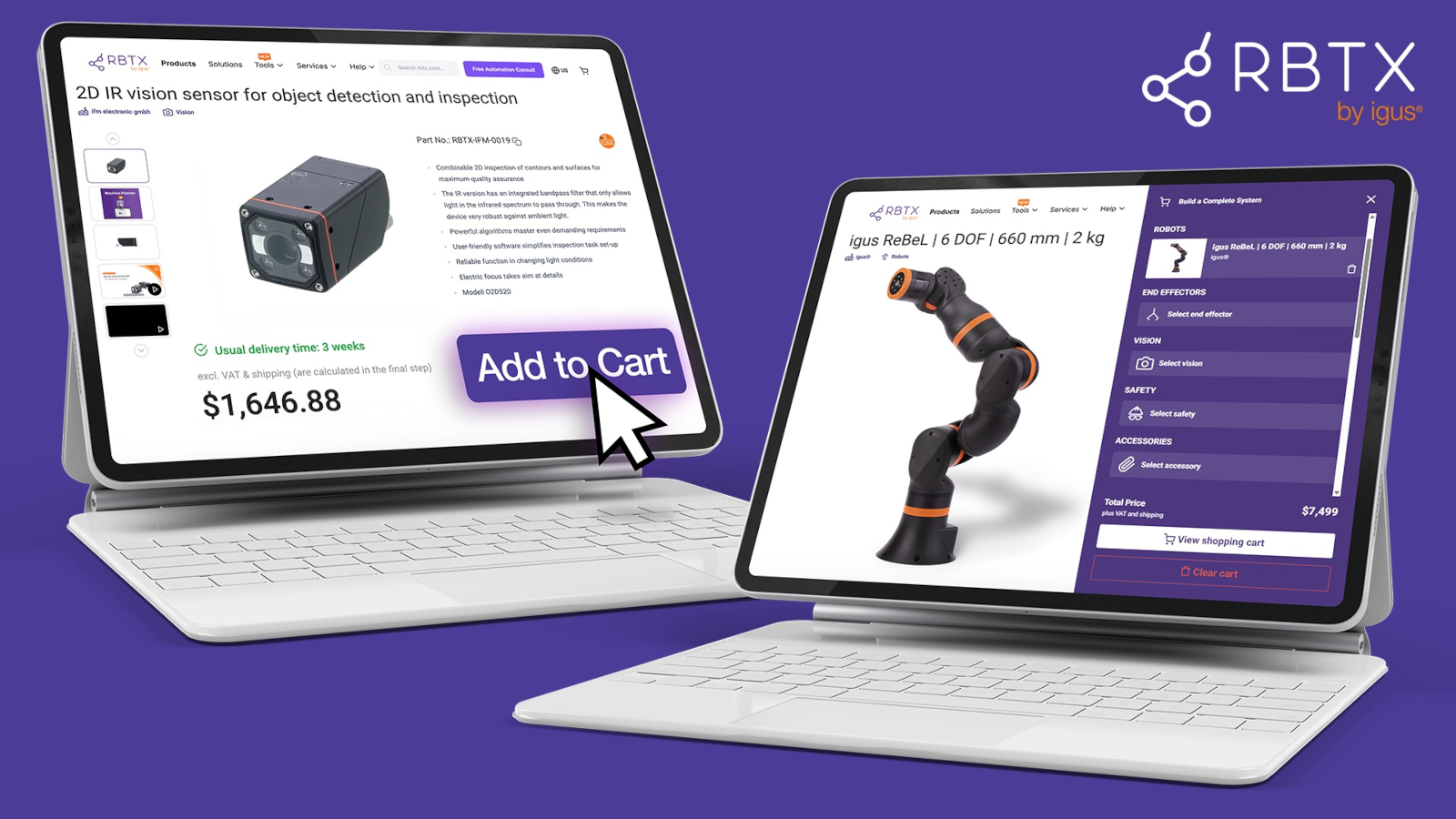 Igus has introduced self-serve shopping for their online store, RBTX. Igus has introduced self-serve shopping for their online store, RBTX.