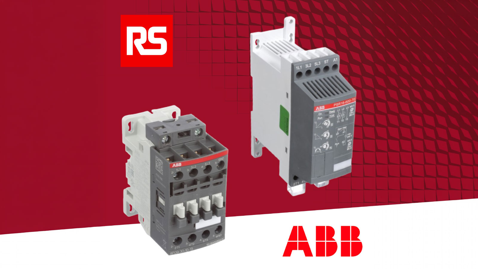 ABB’s contactors and soft starters headlined the products RS will now be distributing on their behalf.