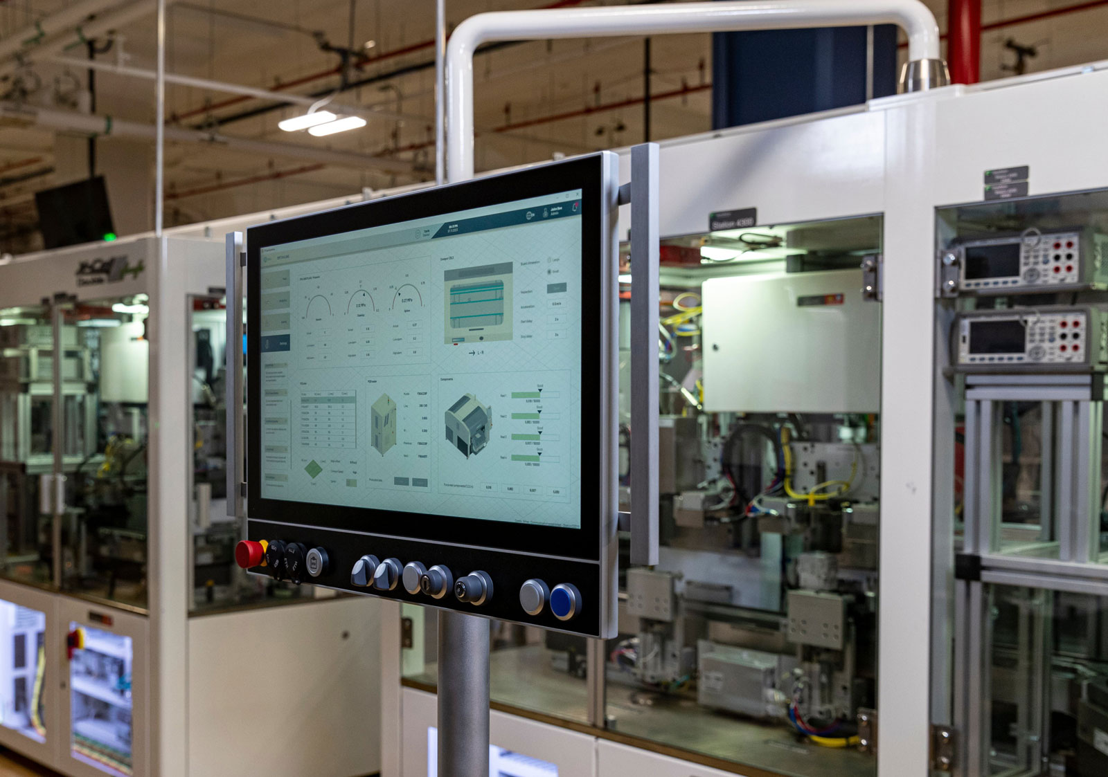 The human-machine interface (HMI) connects SCADA to the operator.
