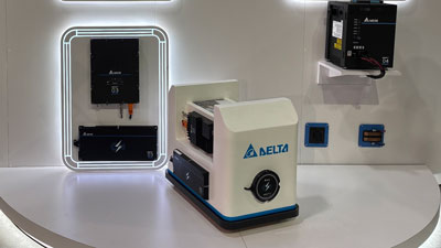 Delta's MOOV Series charging solutions support more than one million industrial vehicles worldwide.