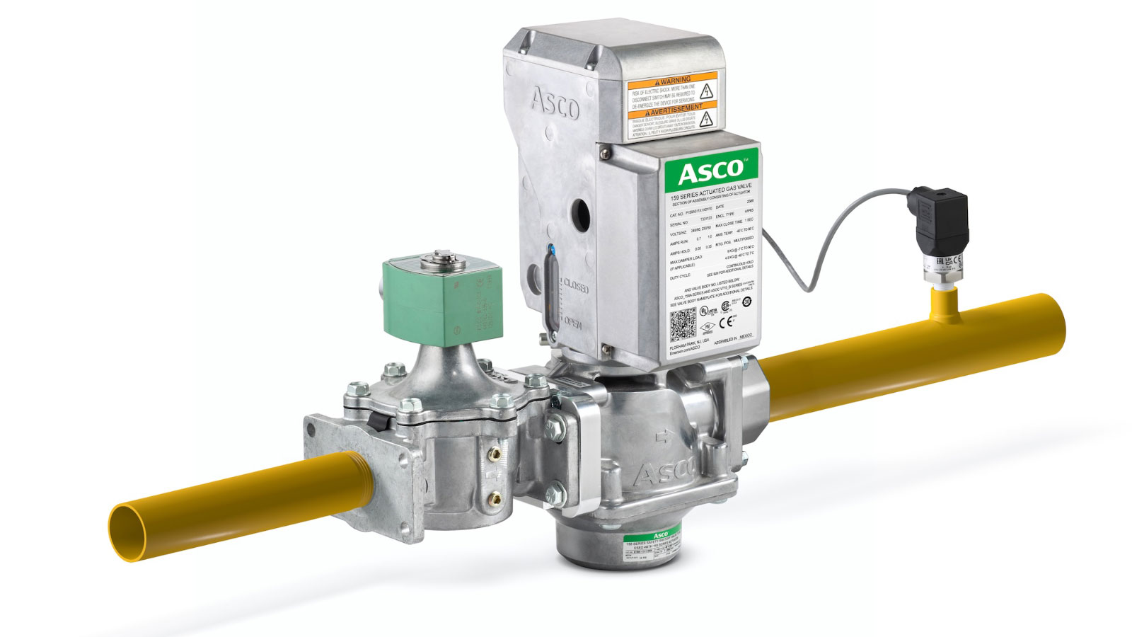 Emerson's electronic pressure setting interface (Series 158/9) allows for fast, precise adjustments.