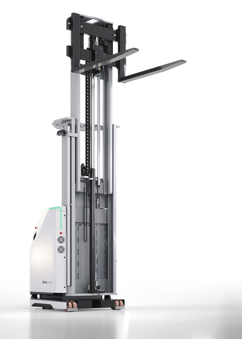 Thanks to the new duplex mast variant with lift heights up to 10 feet, the FL1500 autonomous forklift now enables access to taller rack systems.