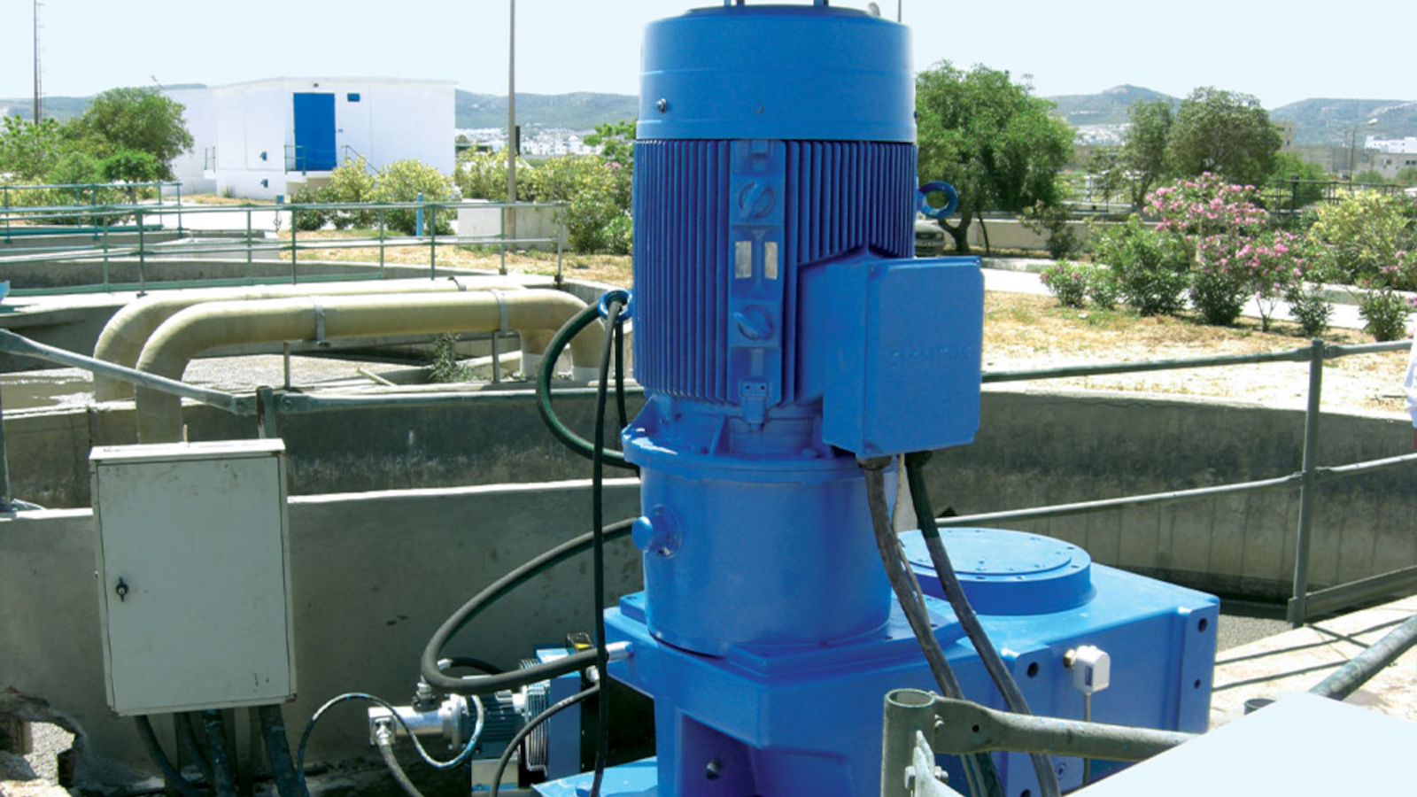Maxxdrive industrial gear units were front and center as Nord discussed their various applications across several steps of the wastewater treatment process.
