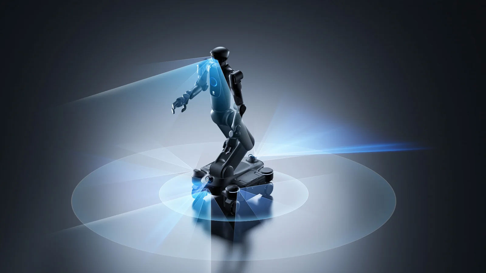 New features were added to the PUDU D7 generation robot that enhance safety and production. LiDAR sensor systems embedded within PUDU D7 help with 360 degree environmental awareness.