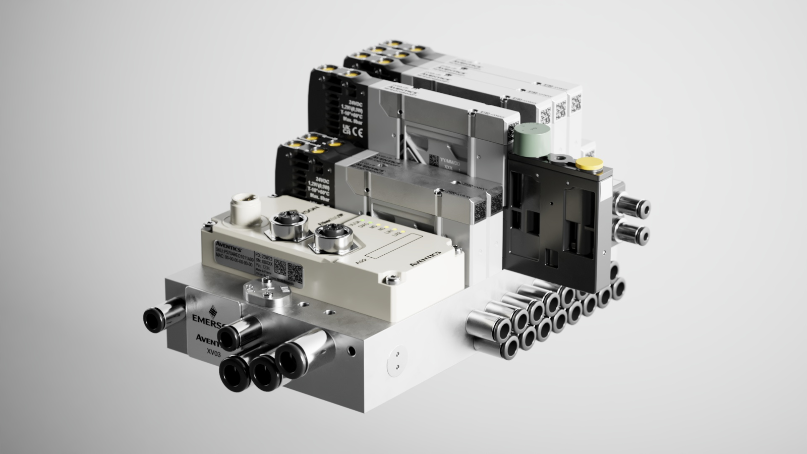Emerson will be showing off several different displays at Automate 2026 to showcase both their electric and pneumatic components.