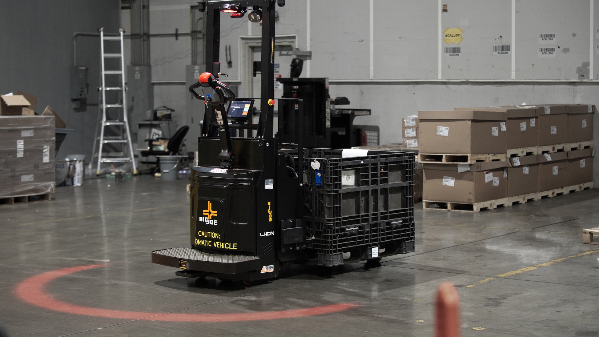 The AP44 is a 4,400 lb. capacity autonomous pallet truck designed to augment the workforce by transporting palletized goods. The AP44 is a 4,400 lb. capacity autonomous pallet truck designed to augment the workforce by transporting palletized goods.