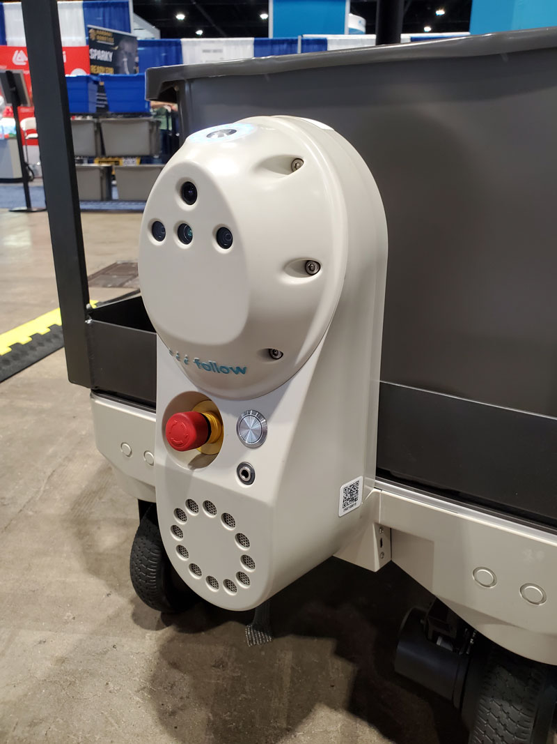 Close-up view of the Piaggio Fast Forward Kilo, seen at Automate 2026