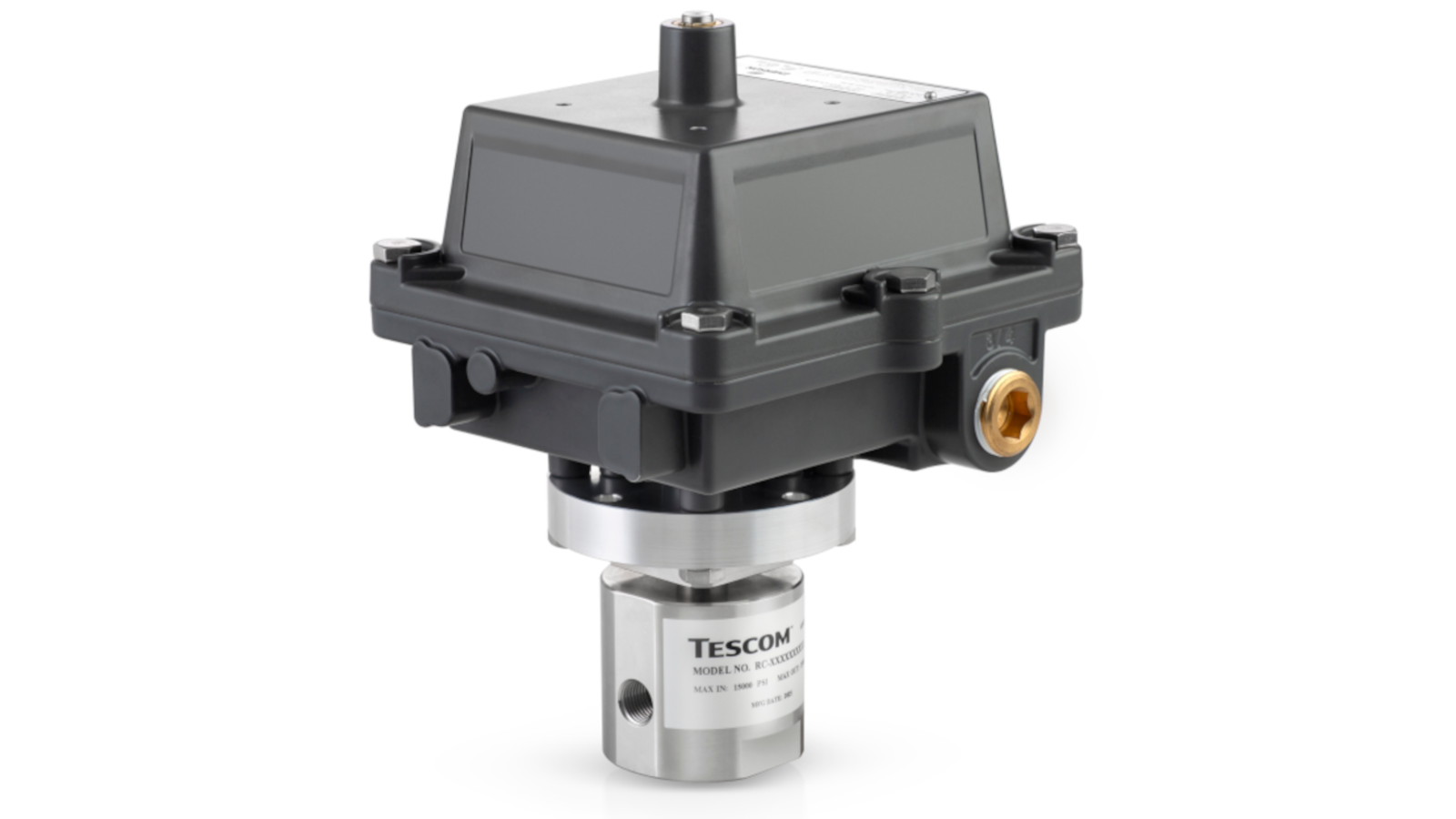 The Tescom RC-X motorized injection rate control valve helps offshore refineries achieve accurate, repeatable chemical injection. The Tescom RC-X motorized injection rate control valve helps offshore refineries achieve accurate, repeatable chemical injection.
