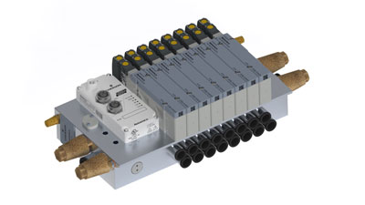 Available beginning September 2026, the Aventics XV05 High Flow Valve System allows flow capacity up to 1,200 L/min and is available in front-, top-, and bottom-ported configurations.