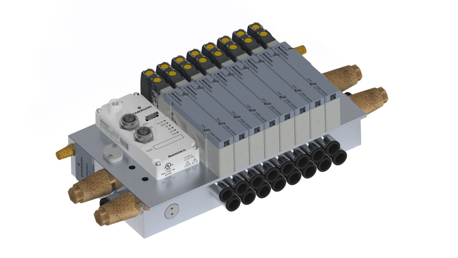 Available beginning September 2026, the Aventics XV05 High Flow Valve System allows flow capacity up to 1,200 L/min and is available in front-, top-, and bottom-ported configurations.